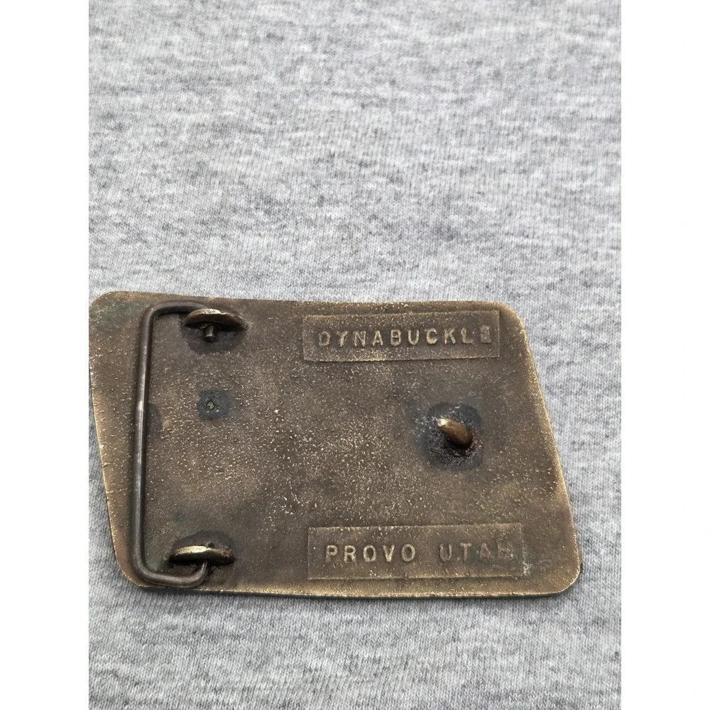 Vintage Rare Dixon Lawnmower Dynabuckle Solid Brass Belt Buckle Made in USA